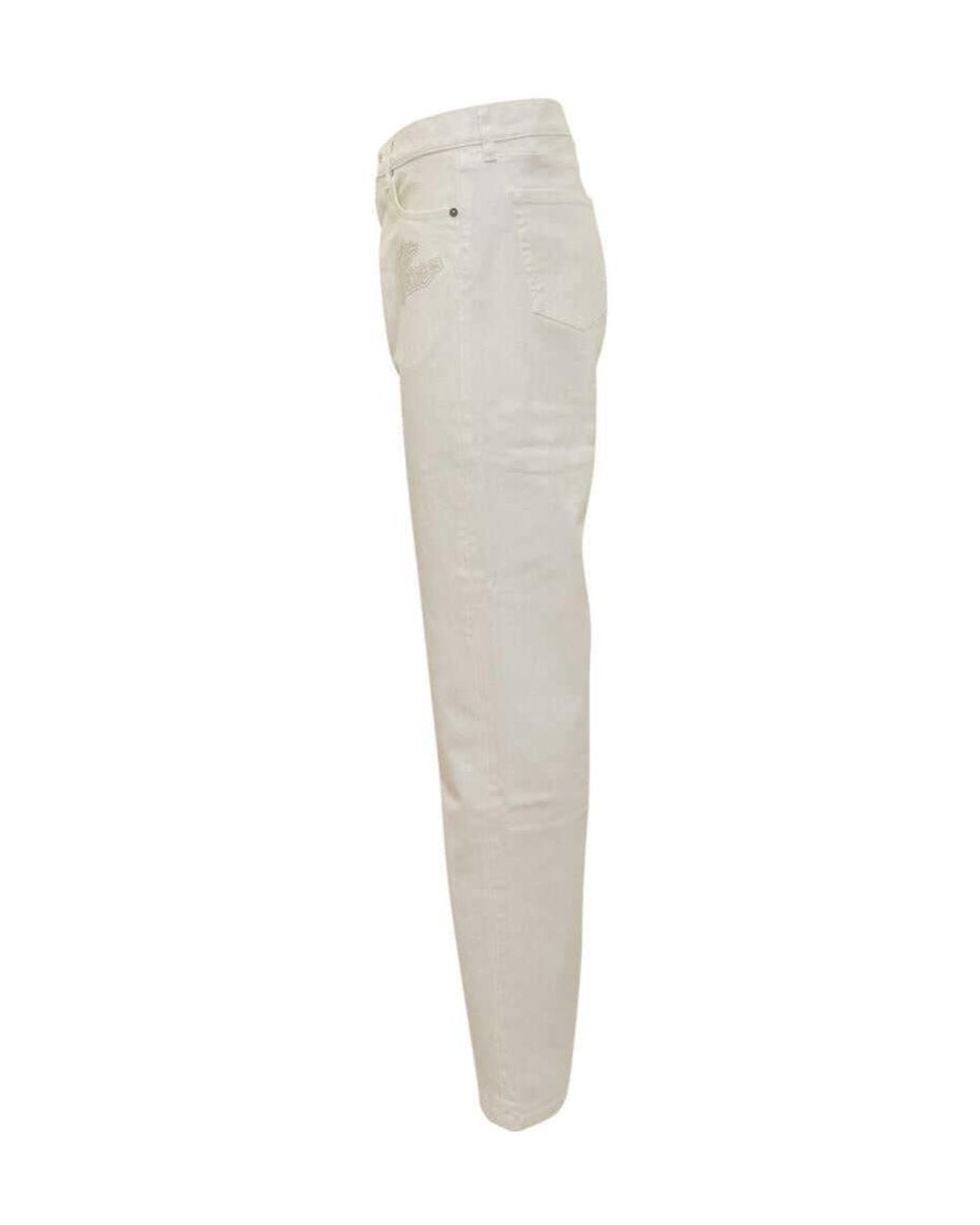 Off-White c/o Virgil Abloh White Logo Embroidered Straight Leg Jeans for men