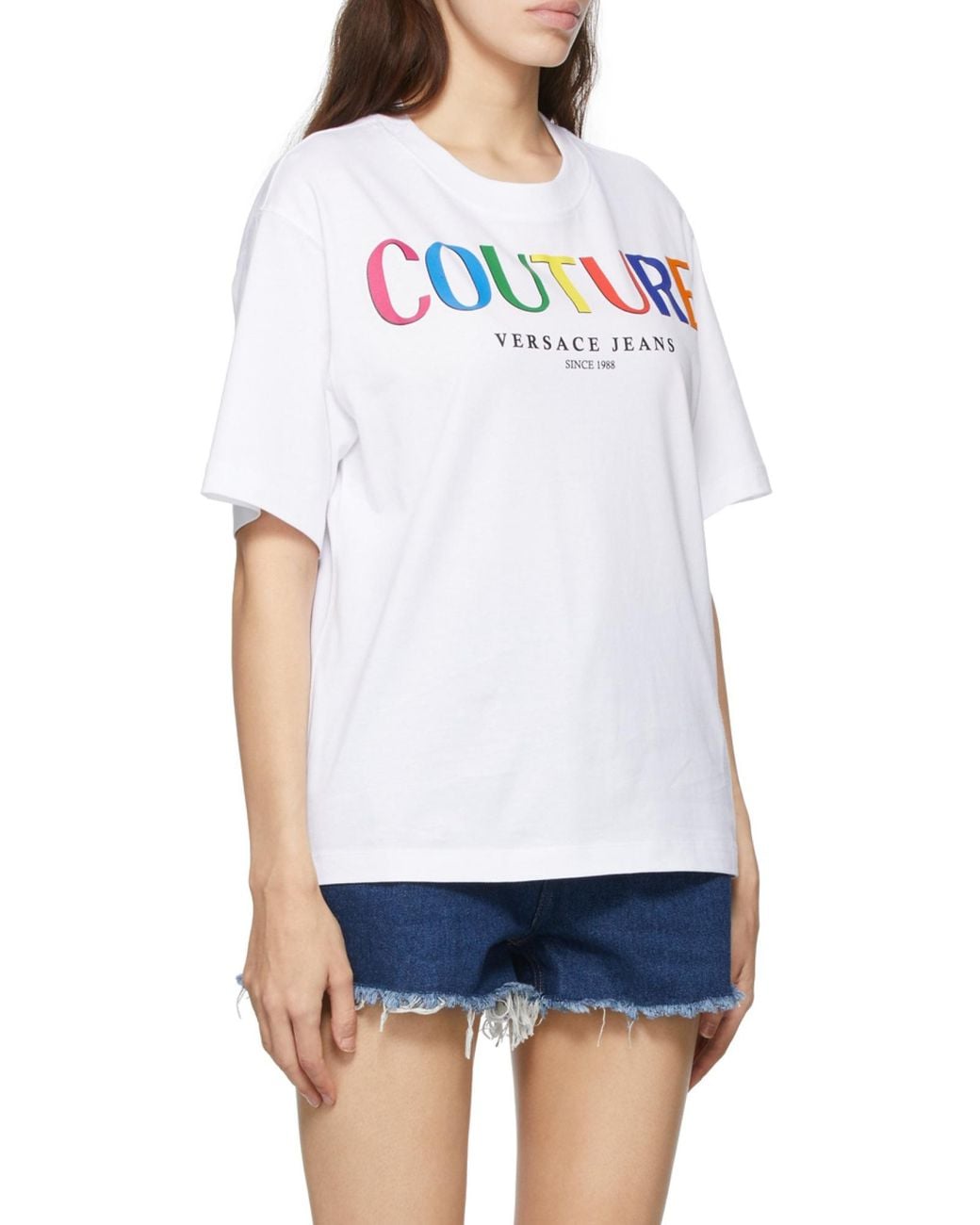 Versace Jeans White Logo-Print T-Shirt