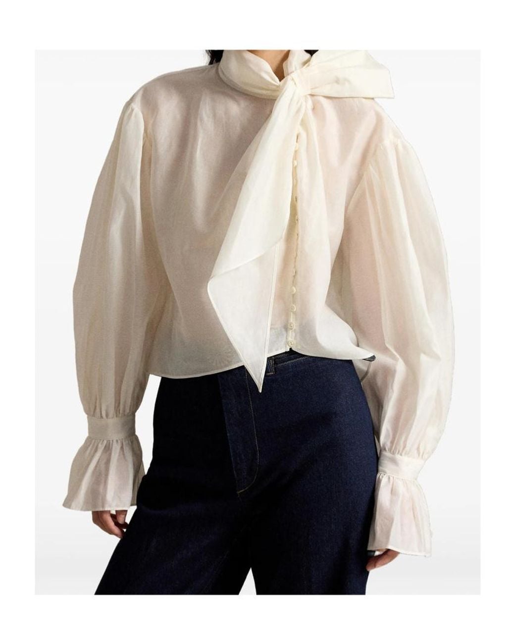 Ralph Lauren White Long-Sleeve Edgar Top