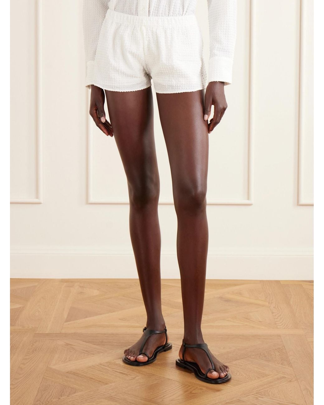 Hunza G White Runner Original Crinkle? Shorts