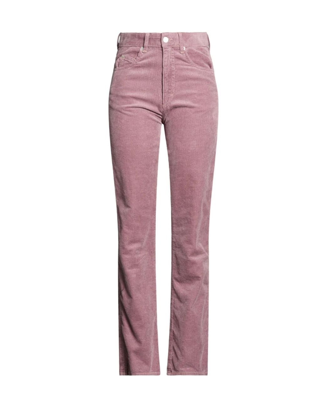 Isabel Marant Pink Straight-Leg Corduroy Pants