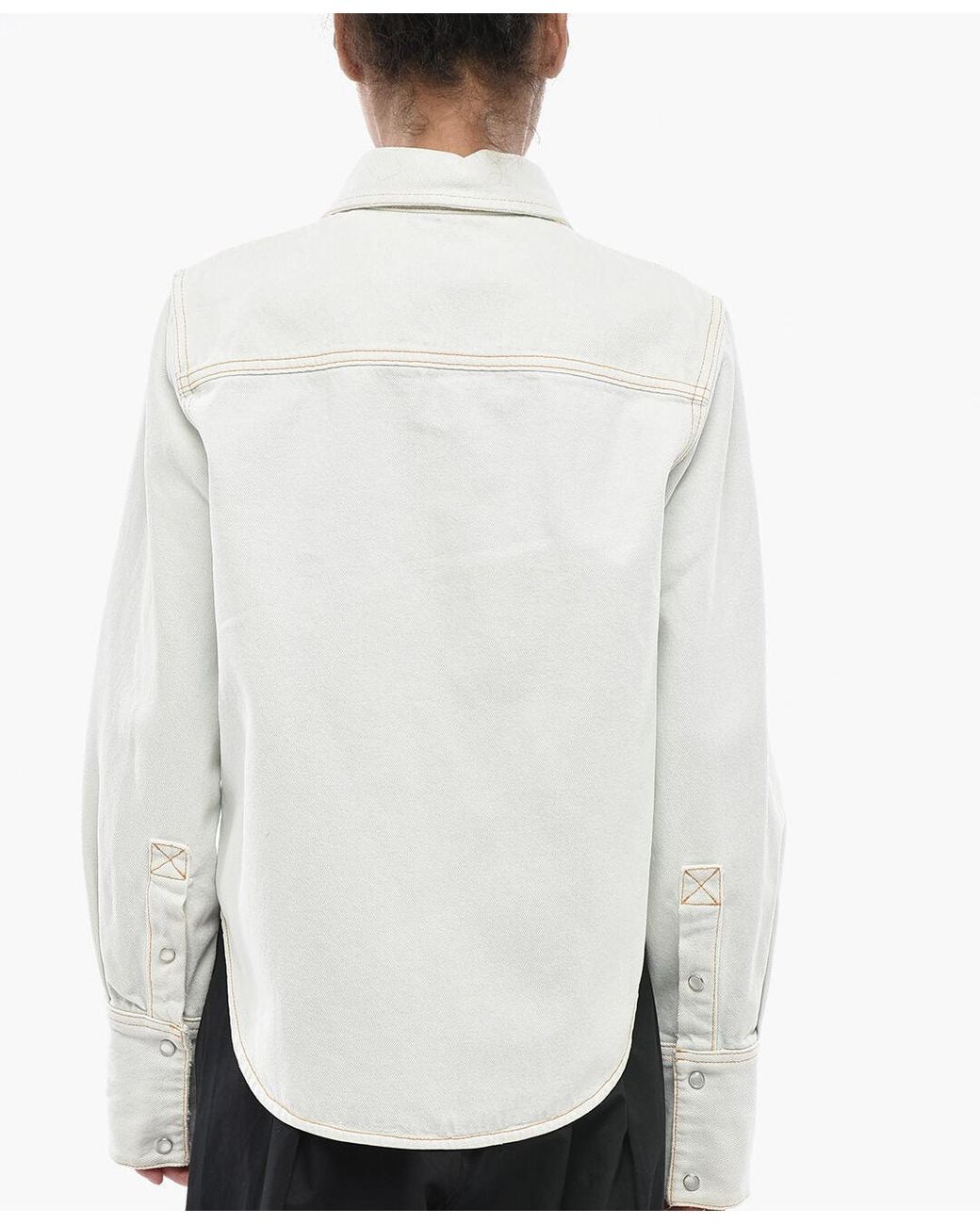 DARKPARK White Glenn Snap-Button Overshirt