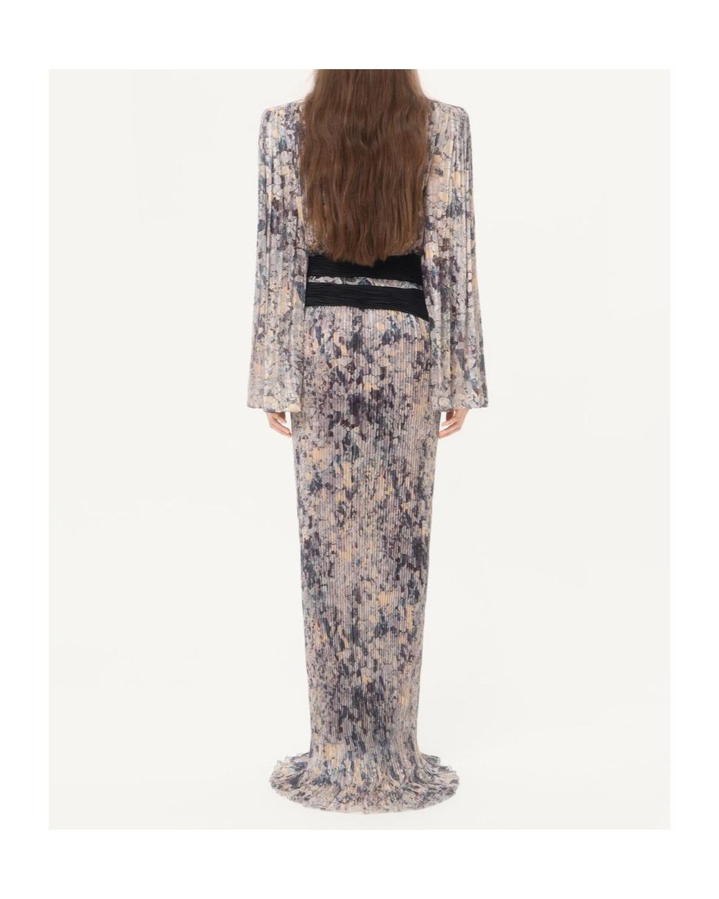 Valentino Gray Long-Sleeved Dress