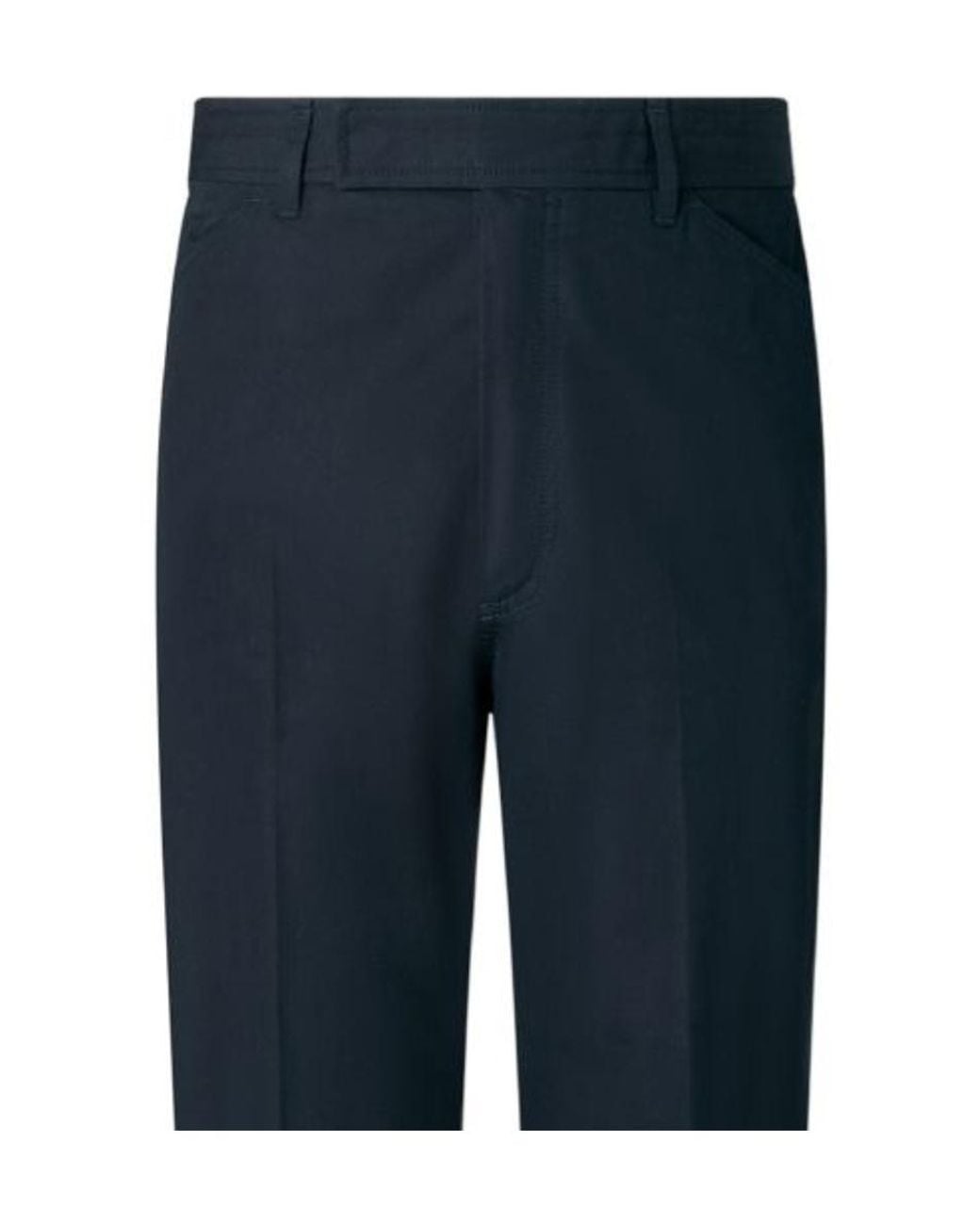 Thom Browne Blue Tapered Cropped Chino Trousers for men