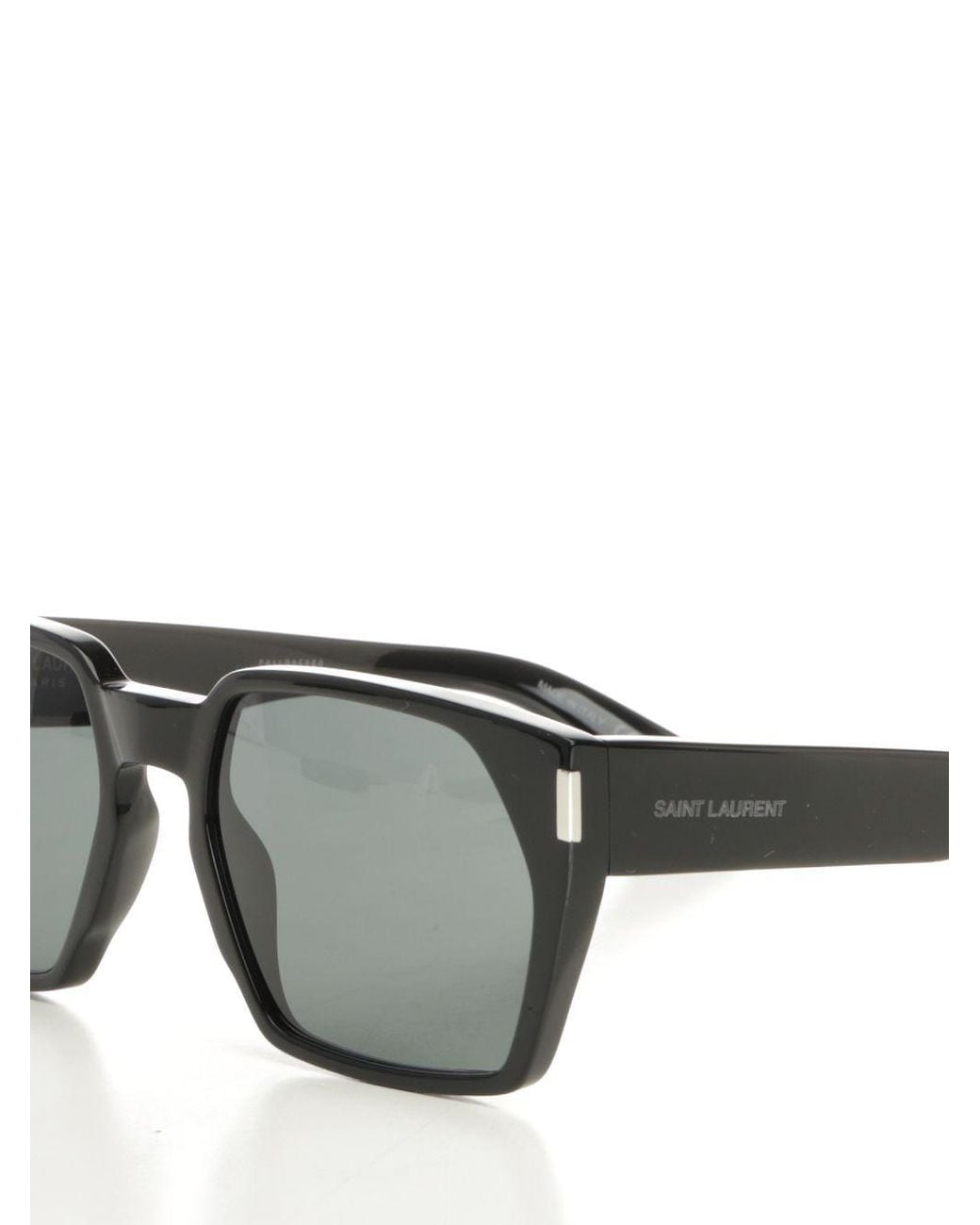 Saint Laurent Metallic Geometric-Frame Sunglasses for men