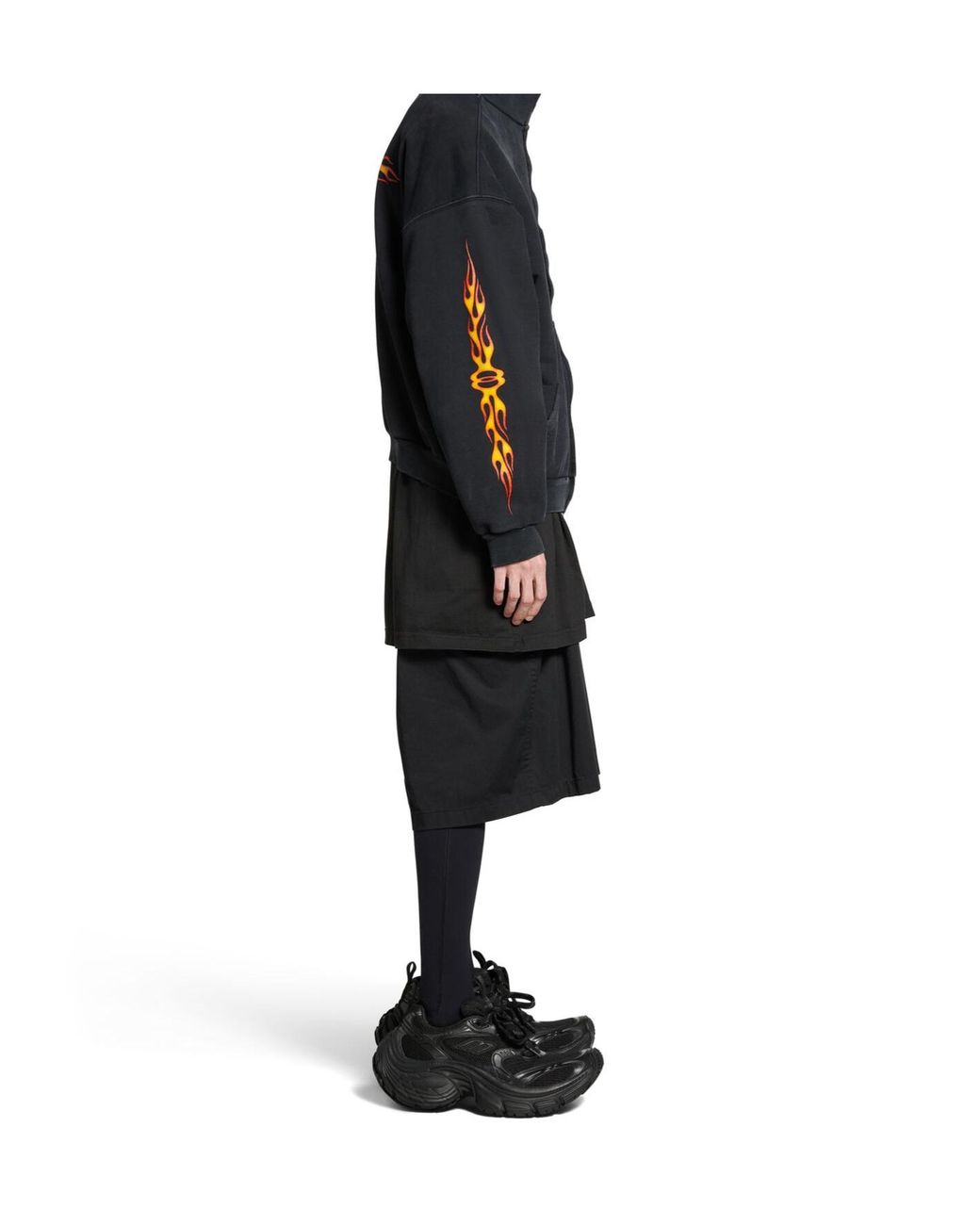 Balenciaga Blue Burning Unity Zipped Hoodie for men