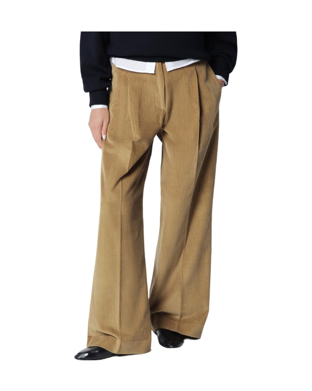 Rohe Multicolor Corduroy Trousers With Belt Loops