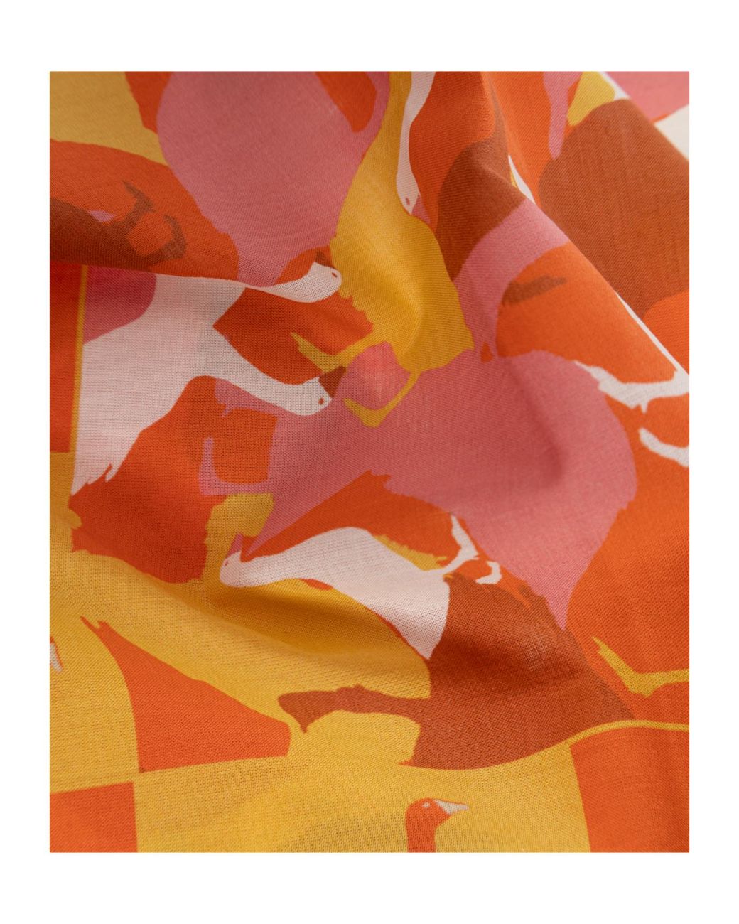 Moschino Orange Duck Print Scarf for men