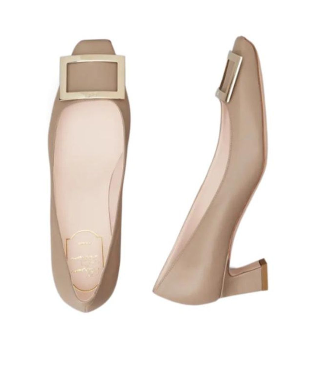 Roger Vivier Natural Square Toe Pumps