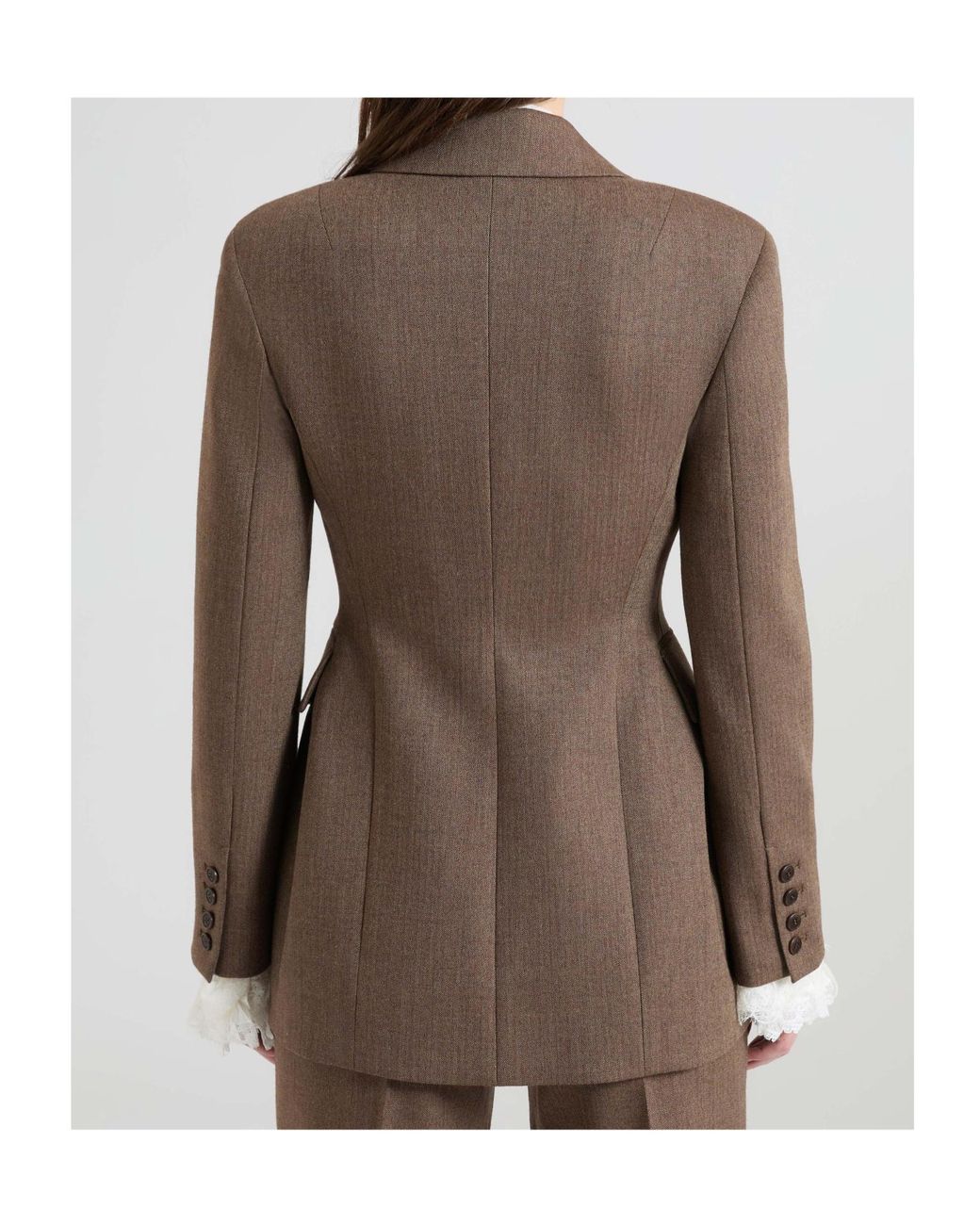 Ermanno Scervino Brown Single-Breasted Jacket