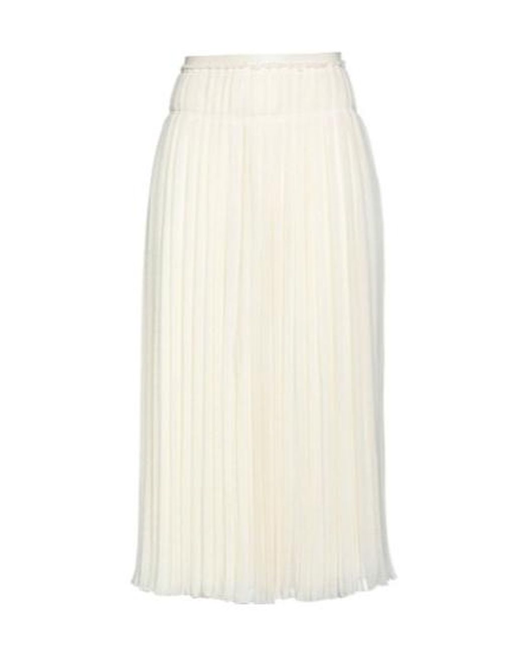 Chloé White Simple Pleated Skirt