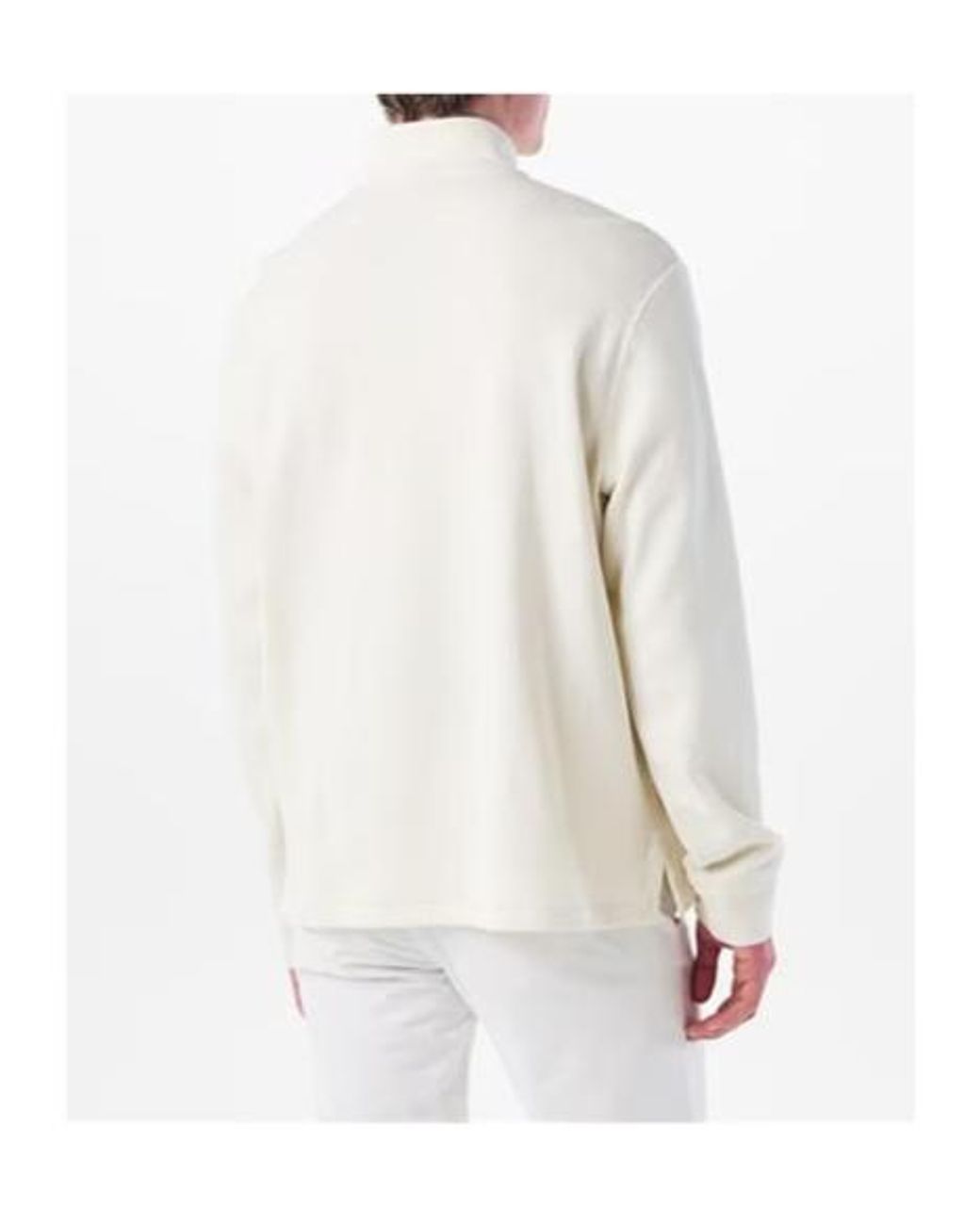 Polo Ralph Lauren White Logo Zip-Up Sweatshirt for men