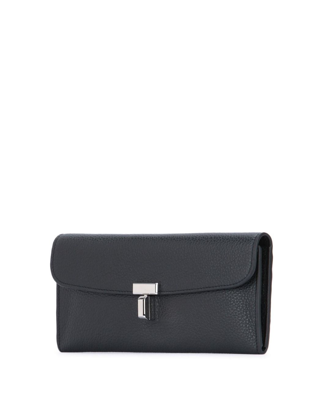 Totême Black Totême T-Lock Long Wallet