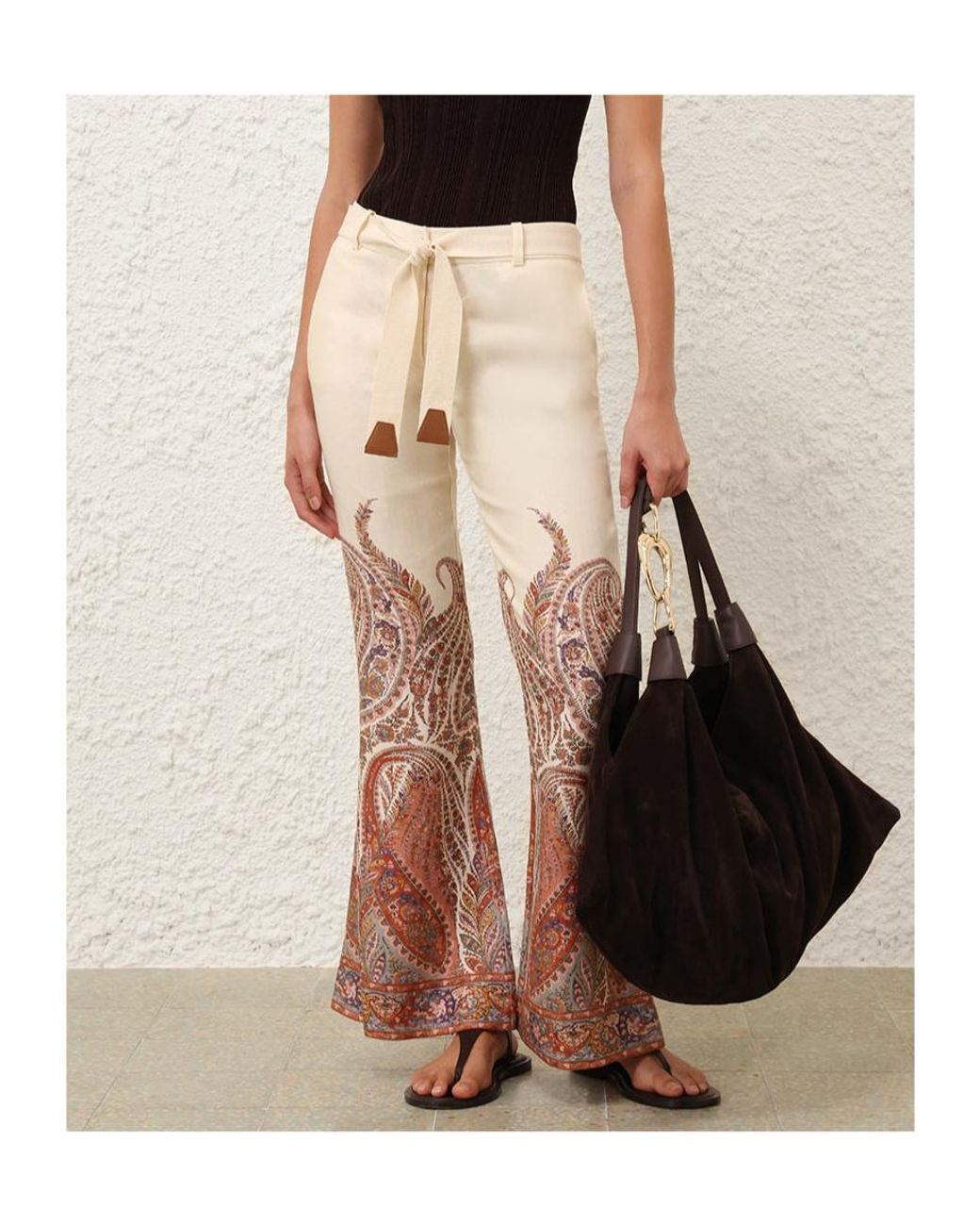Zimmermann Natural Rhiannon Flared Pants