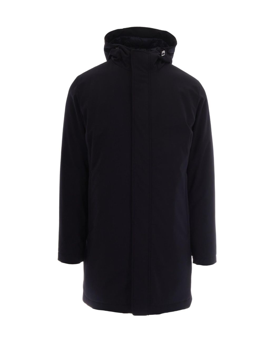 Herno Blue High Neck Padded Coat for men