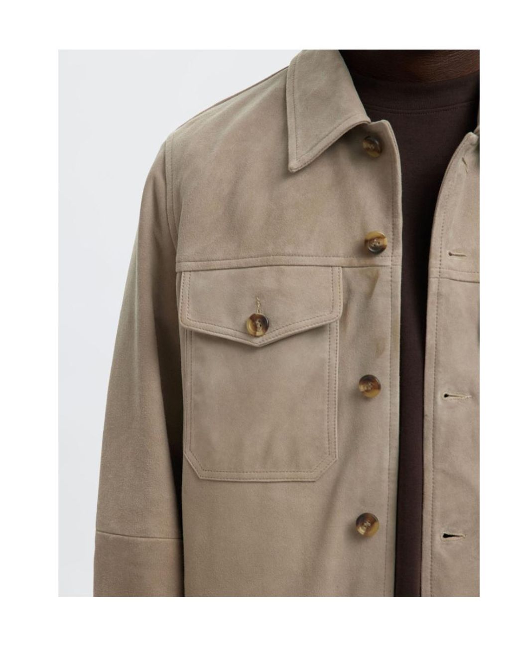 SELECTED Natural Pockets Button Suede Jacket for men