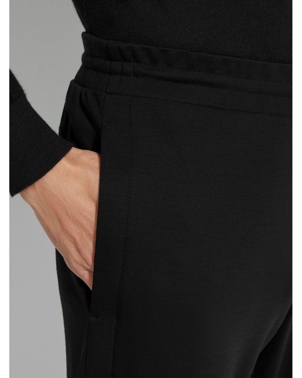 Zegna Black Wool Track Trousers for men