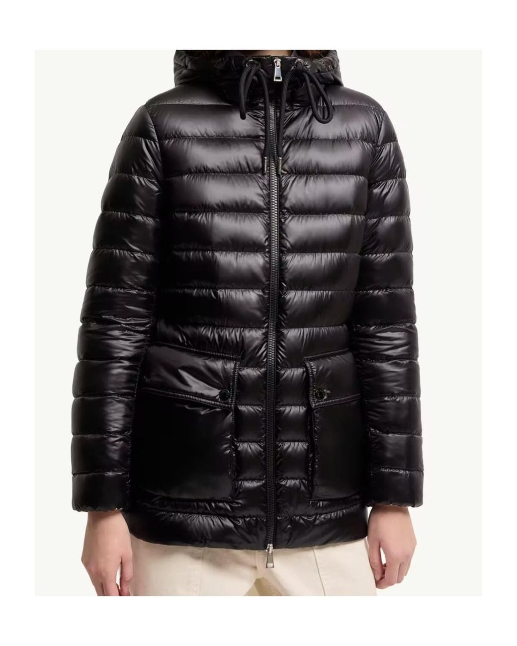 Moncler Black Jasmin Zip-Up Quilted Jacket
