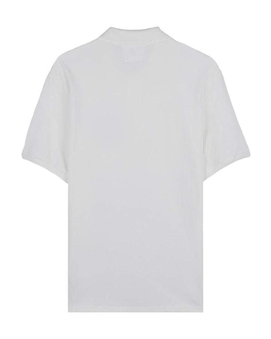 C P Company White Short-Sleeved Polo Shirt for men