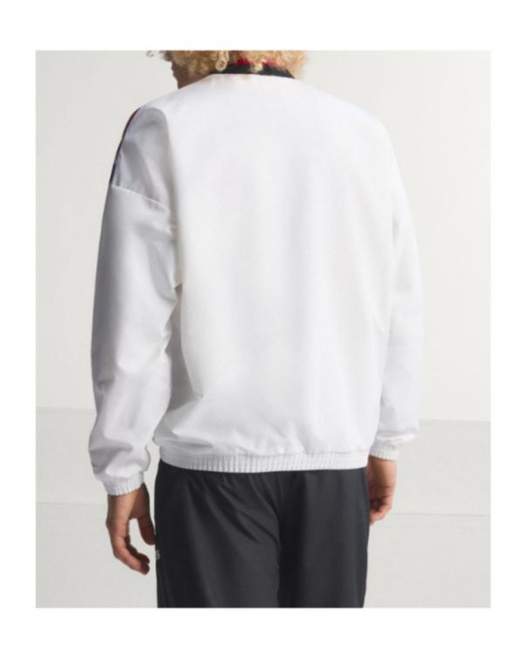 Adidas Originals White Logo-Embroidered Jacket for men