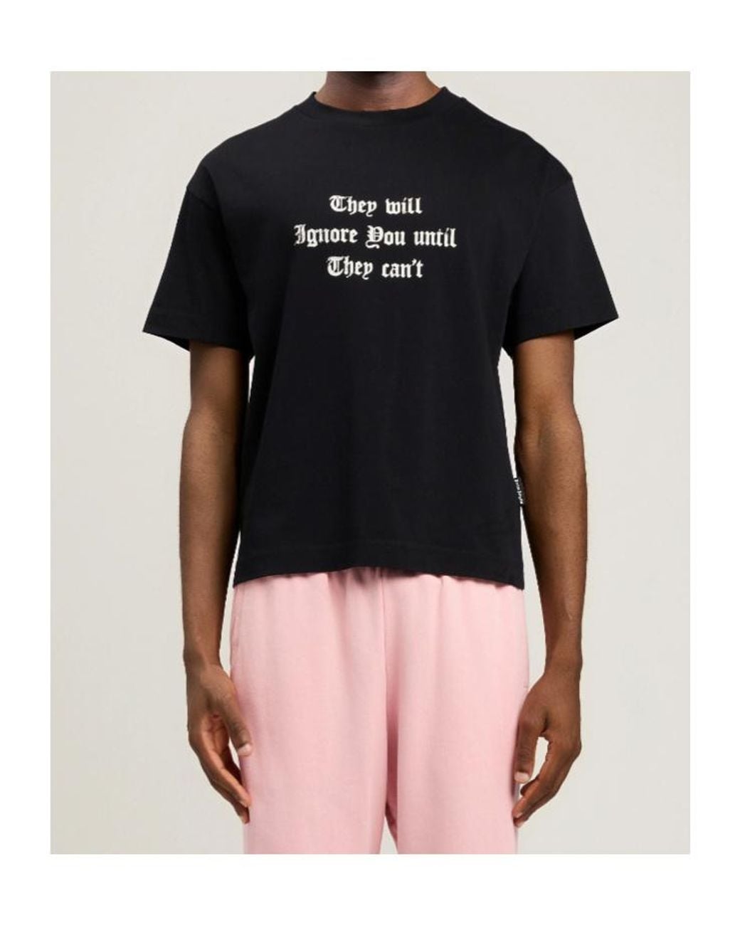 Palm Angels Black Statement Print T-Shirt for men