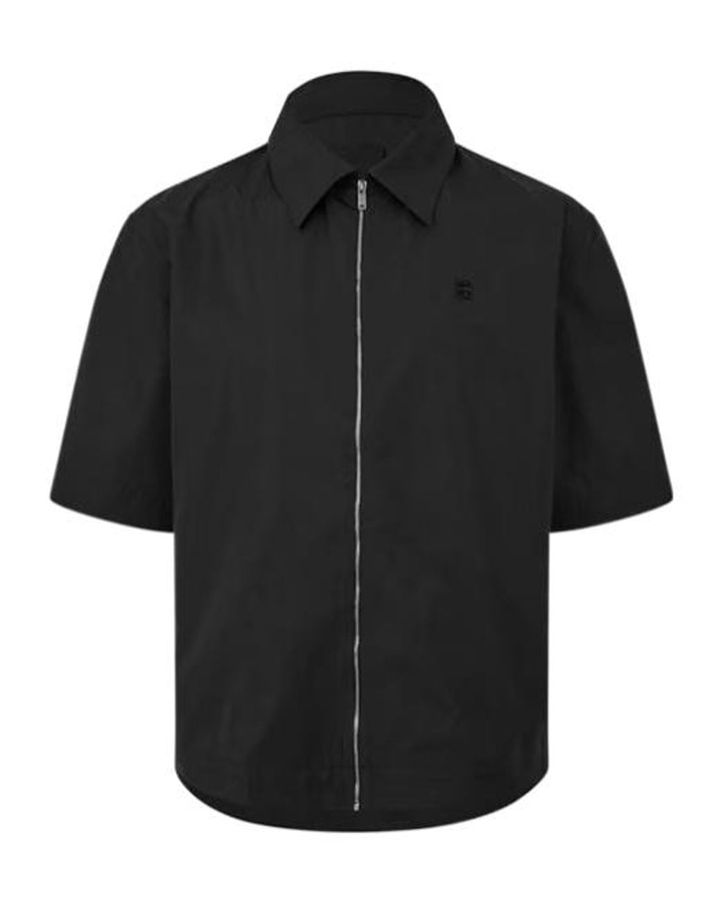Givenchy Black Short Sleeved Zip Shirt for men