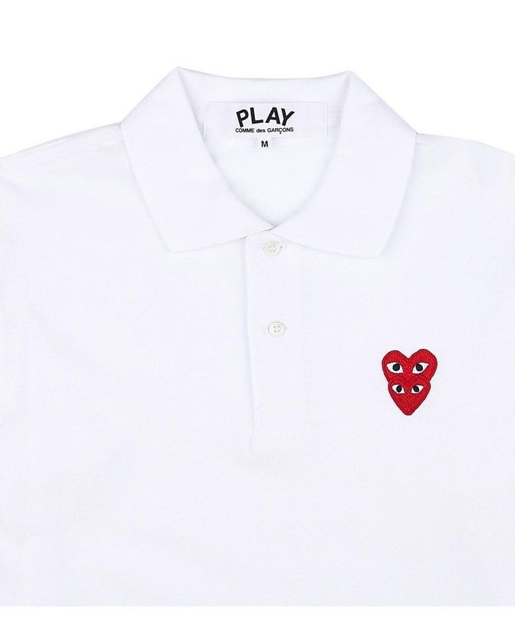 Comme des Garçons White Short-Sleeved Polo Shirt for men