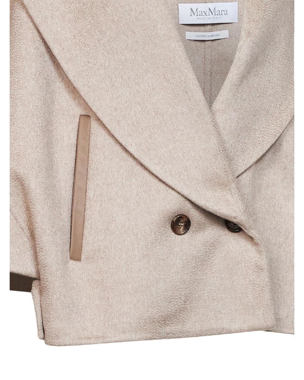 Max Mara Natural Double Breasted Cape
