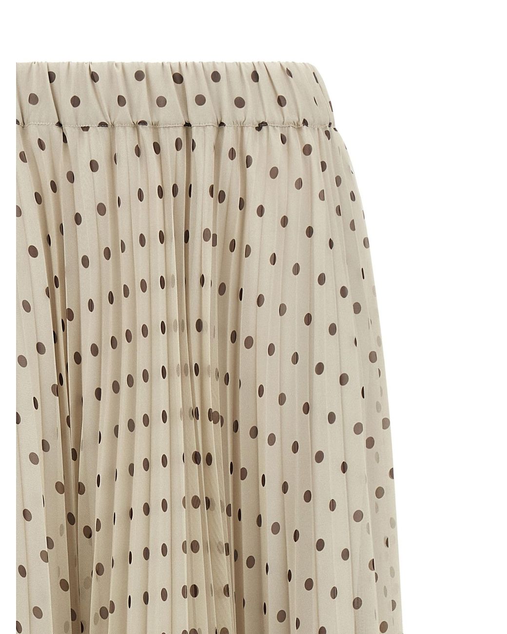 P.A.R.O.S.H. Natural Pallina Polka-Dot Maxi Skirt