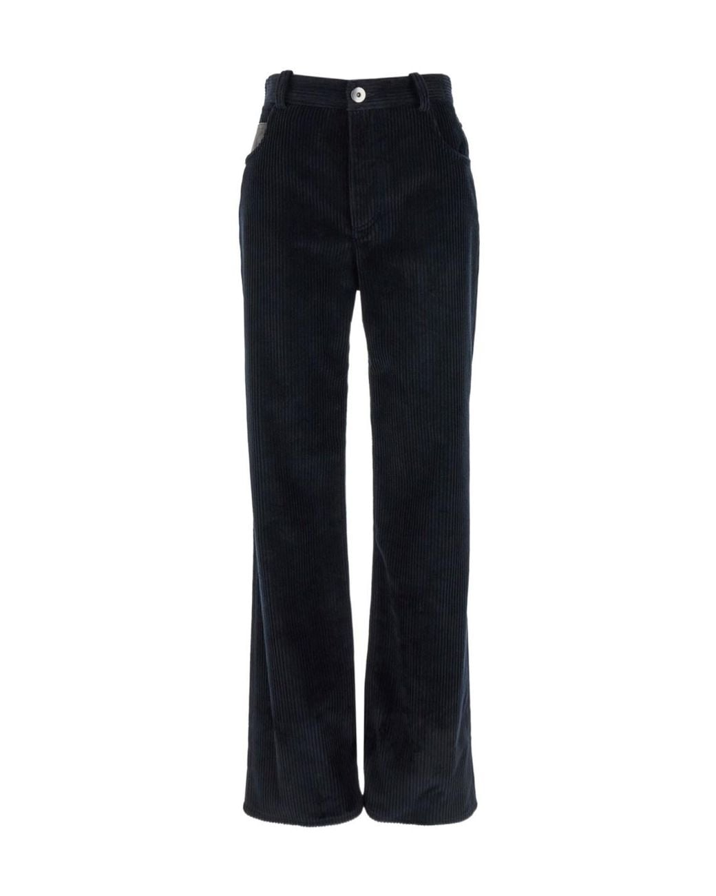 Bottega Veneta Blue Corduroy Straight Leg Trousers