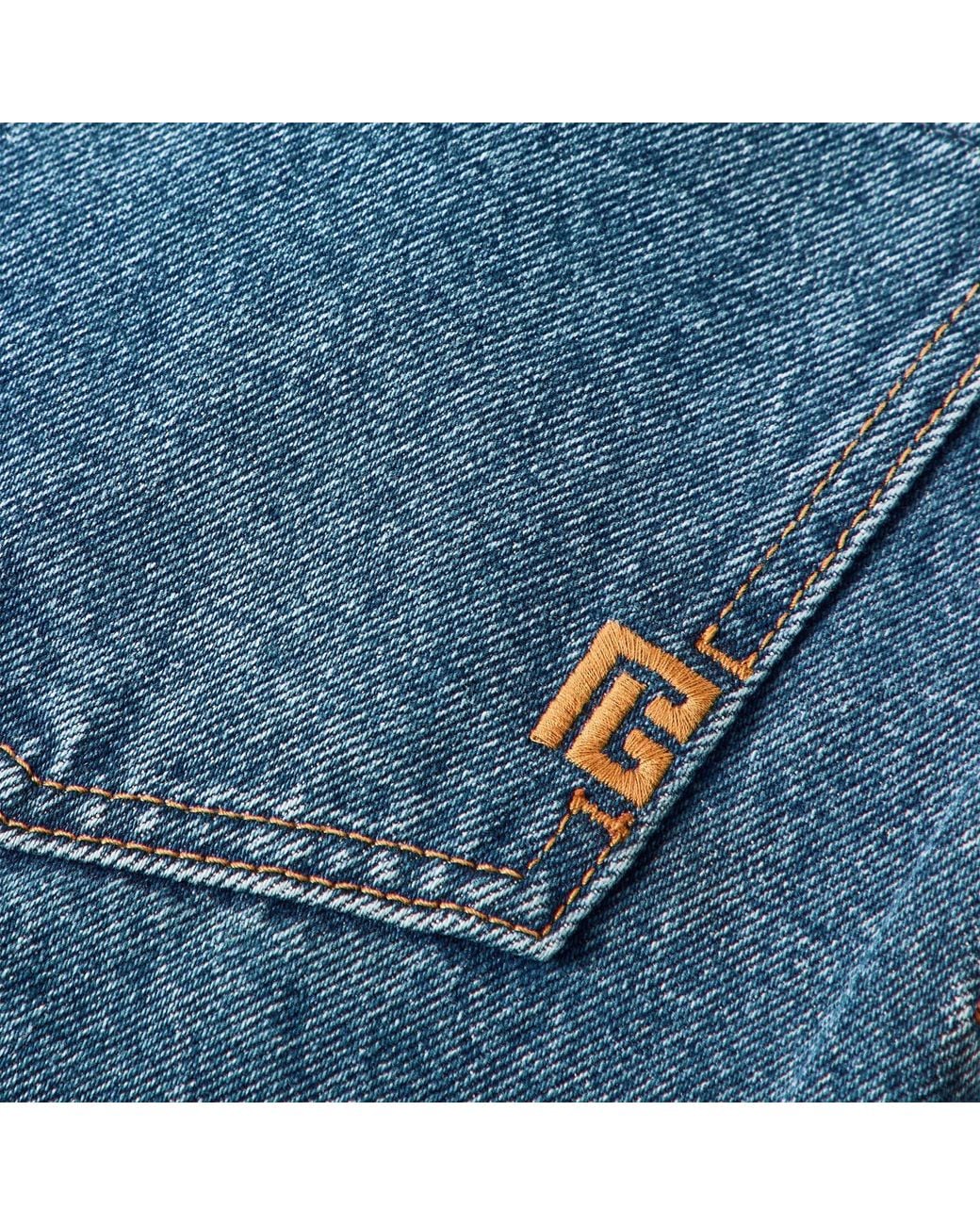 Balmain Blue Straight Leg Jeans for men