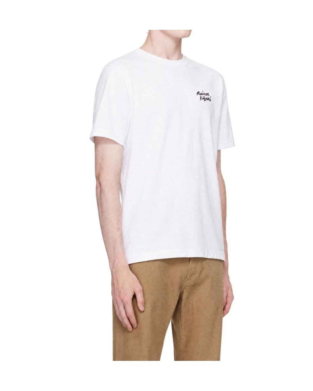 Maison Kitsuné White Crew-Neck T-Shirt for men