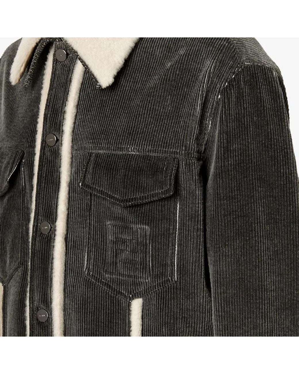 Fendi Black Long Sleeved Velvet Jacket for men