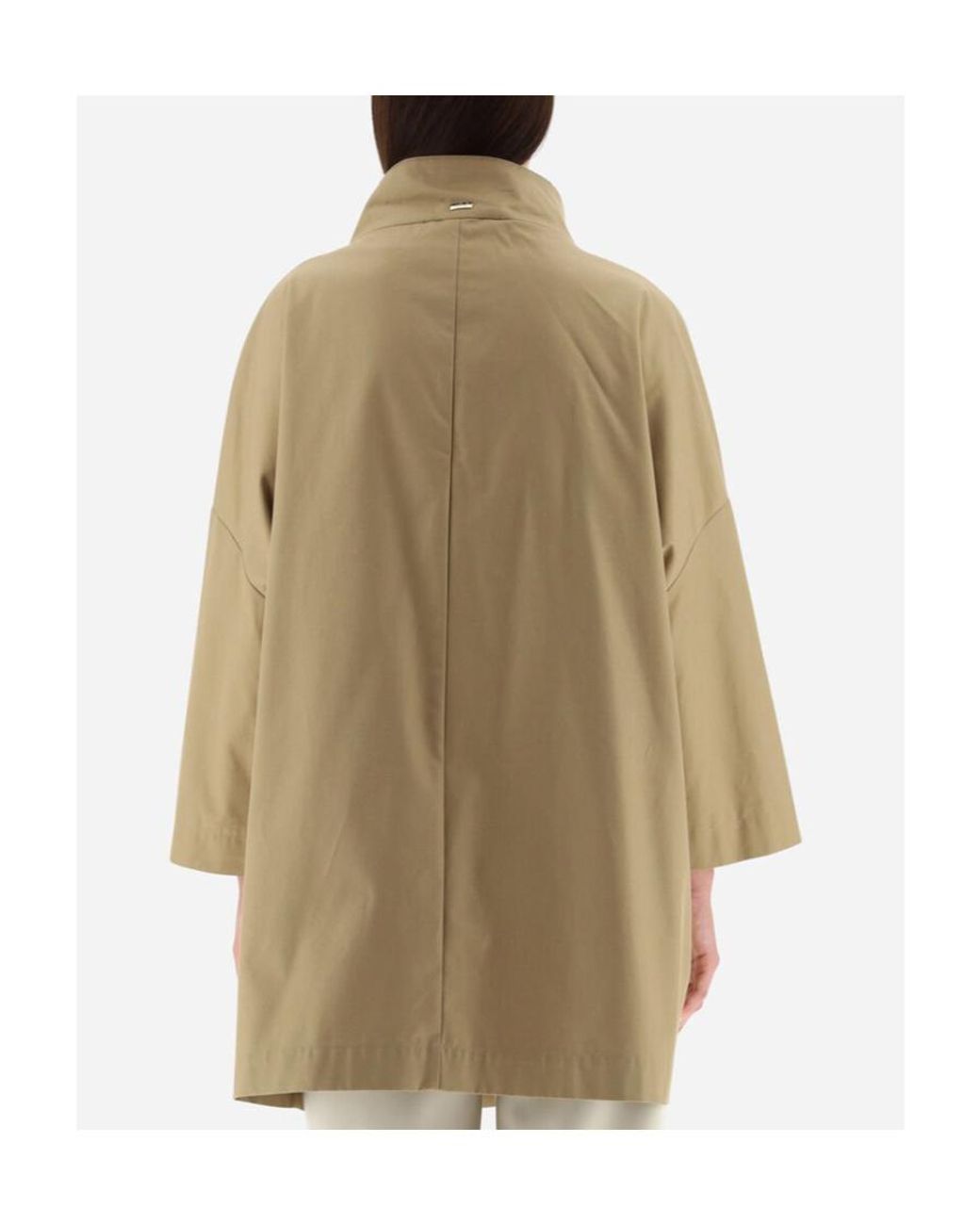 Herno Natural Scarf Detailed Trench Coat
