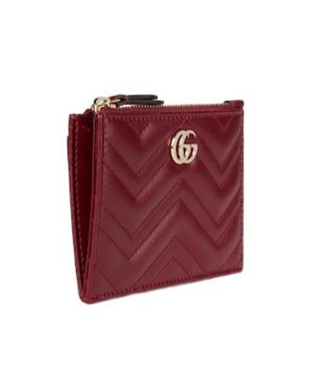 Gucci Purple Gg Marmont Zip Key Pouch