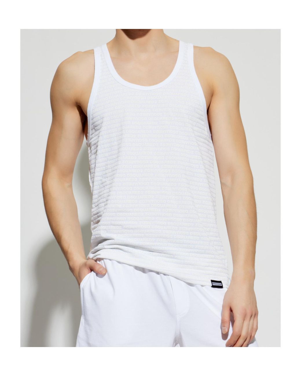 DSquared² White Sleeveless Vest for men