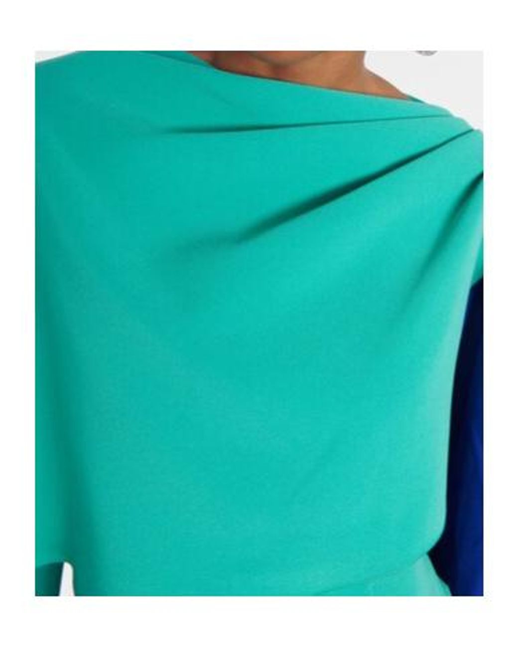 Roksanda Blue Demetria Caped Crêpe Gown