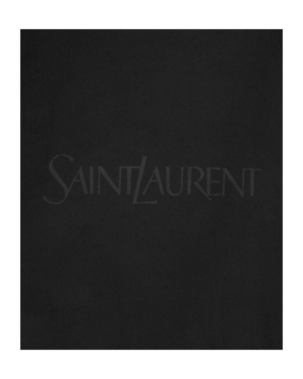 Saint Laurent Black Logo Embroidered Zip-Up Jacket for men