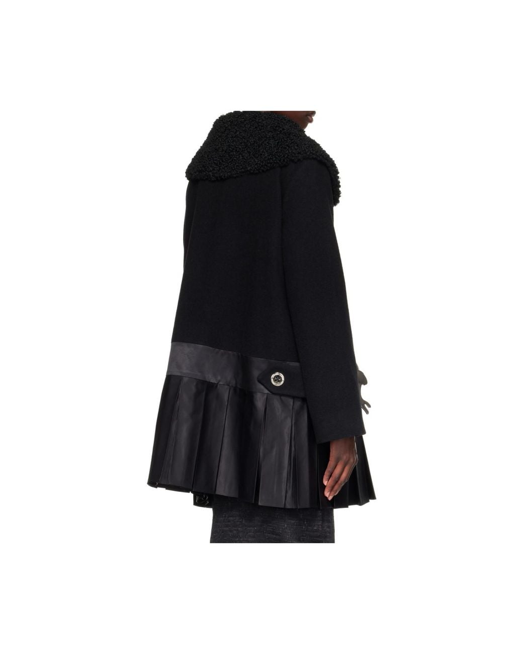 Chopova Lowena Black Fudge Buckle Coat
