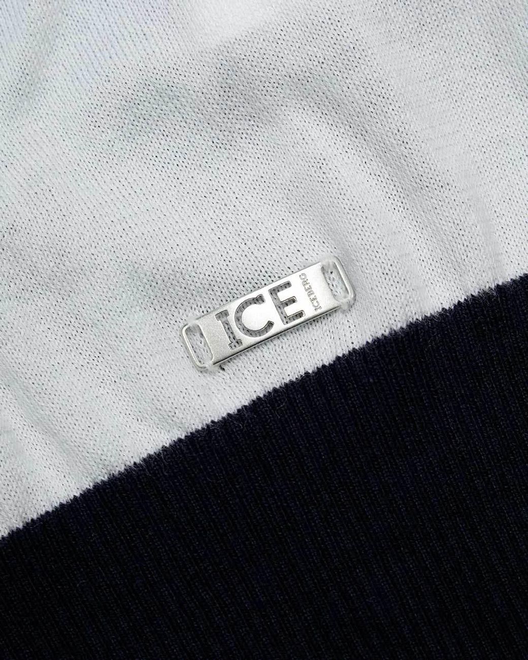 Iceberg Blue Printed Pattern Pullover for men