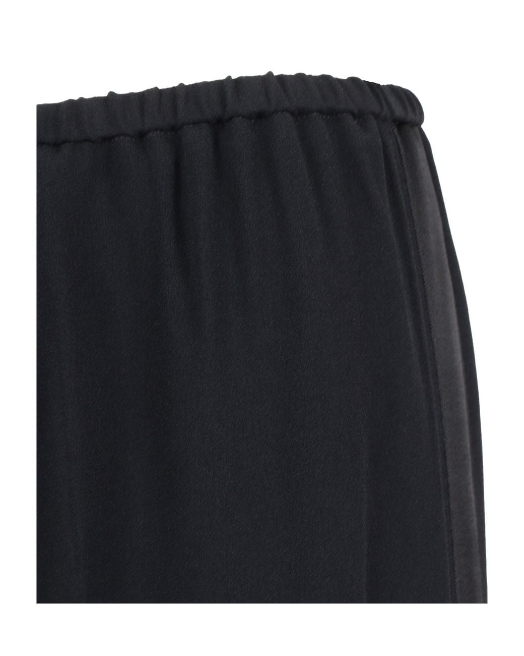 Forte_forte Black Elastic-Waist Wide-Leg Pants