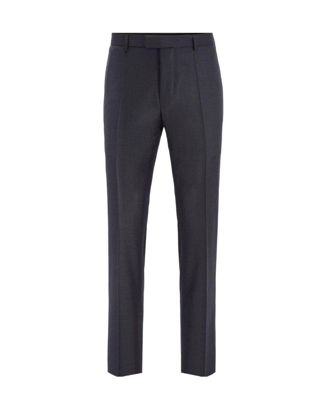 Boss Blue Simple Wool Pants for men
