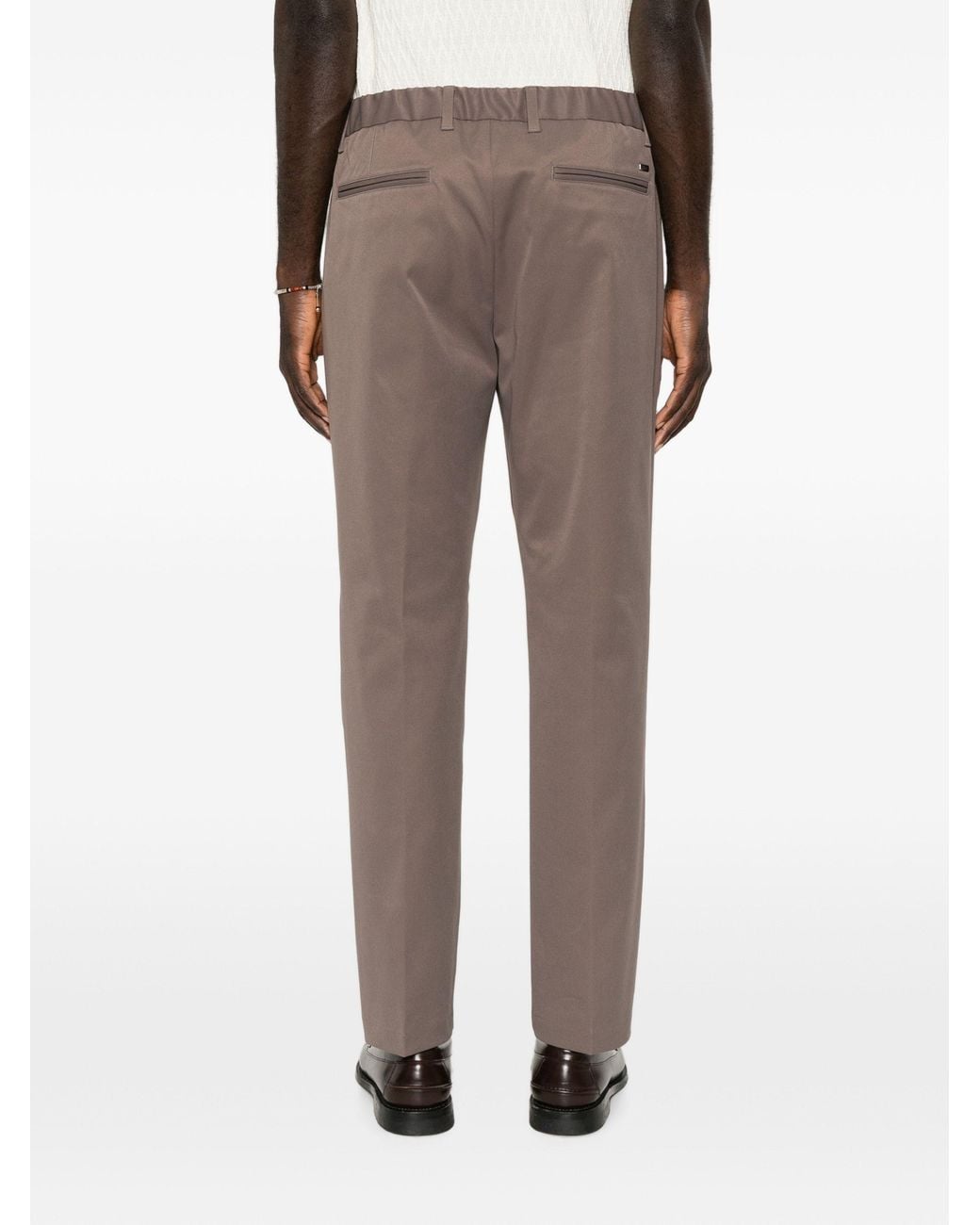 Herno Gray Logo Casual Pants for men