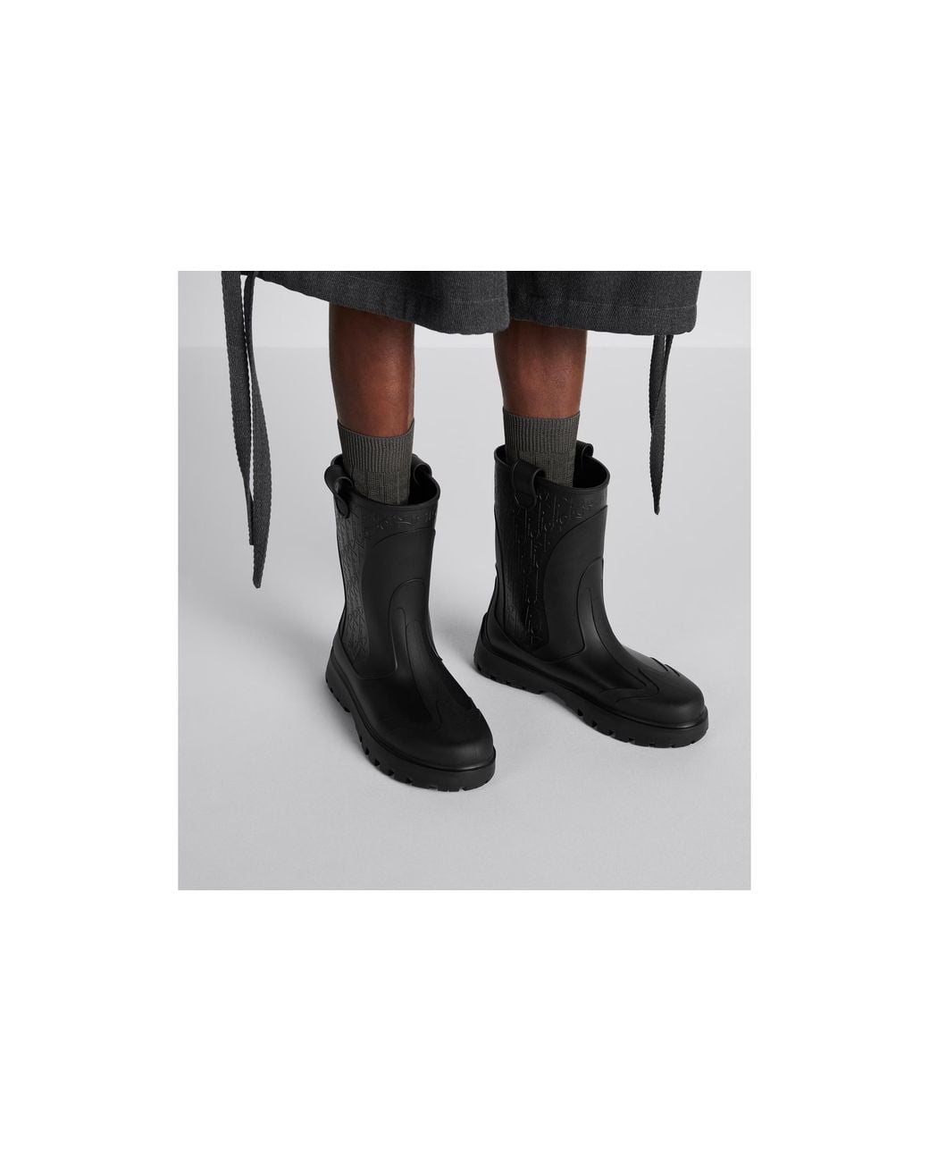 Dior Black Homme Garden Rain Boots for men