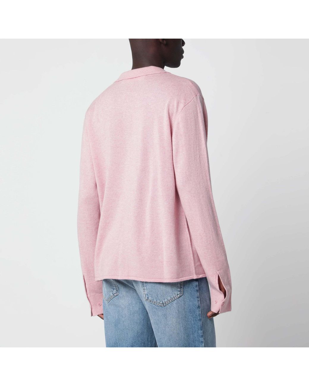Séfr Pink Shirt-Collar Knit Top for men