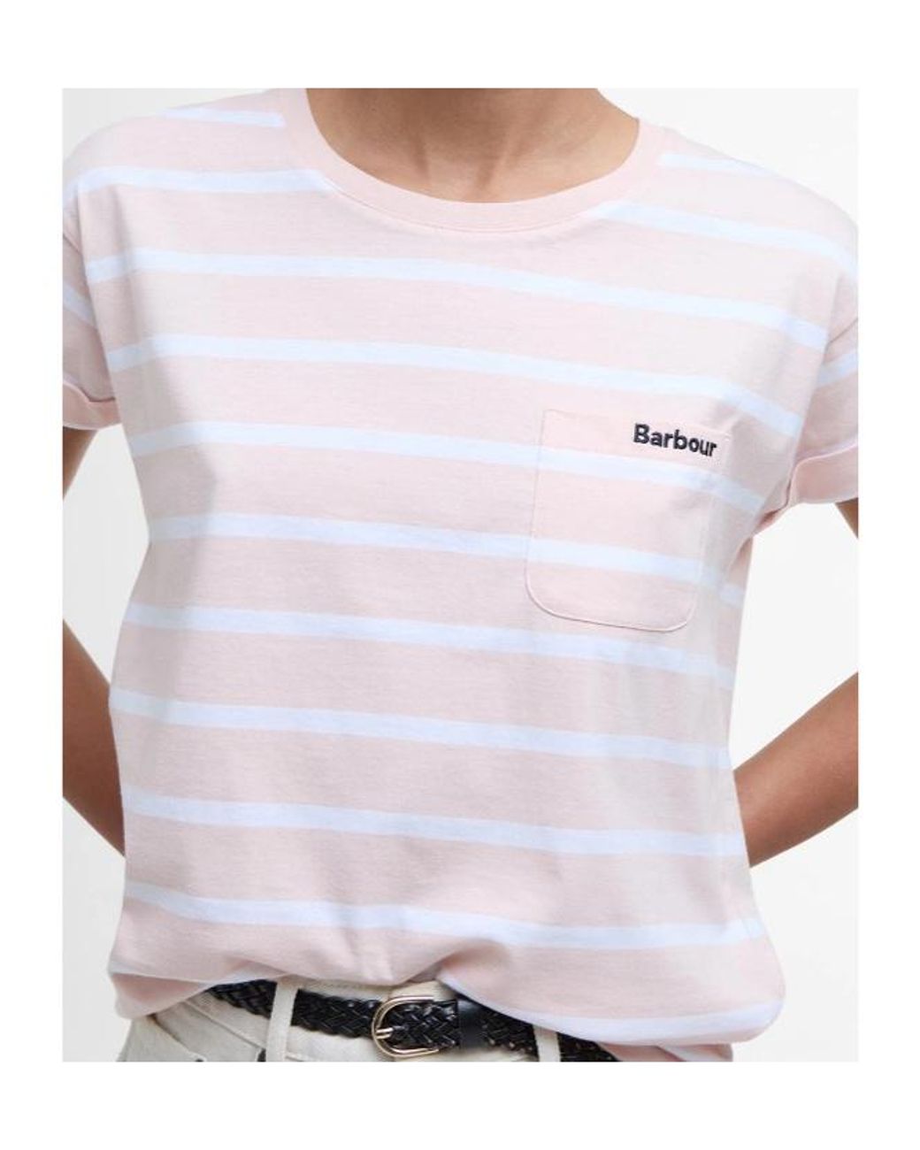 Barbour Pink Otterburn Stripe T-Shirt