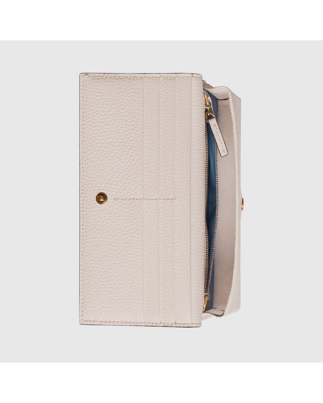 Gucci White Gg Incrocio Leather Clutch