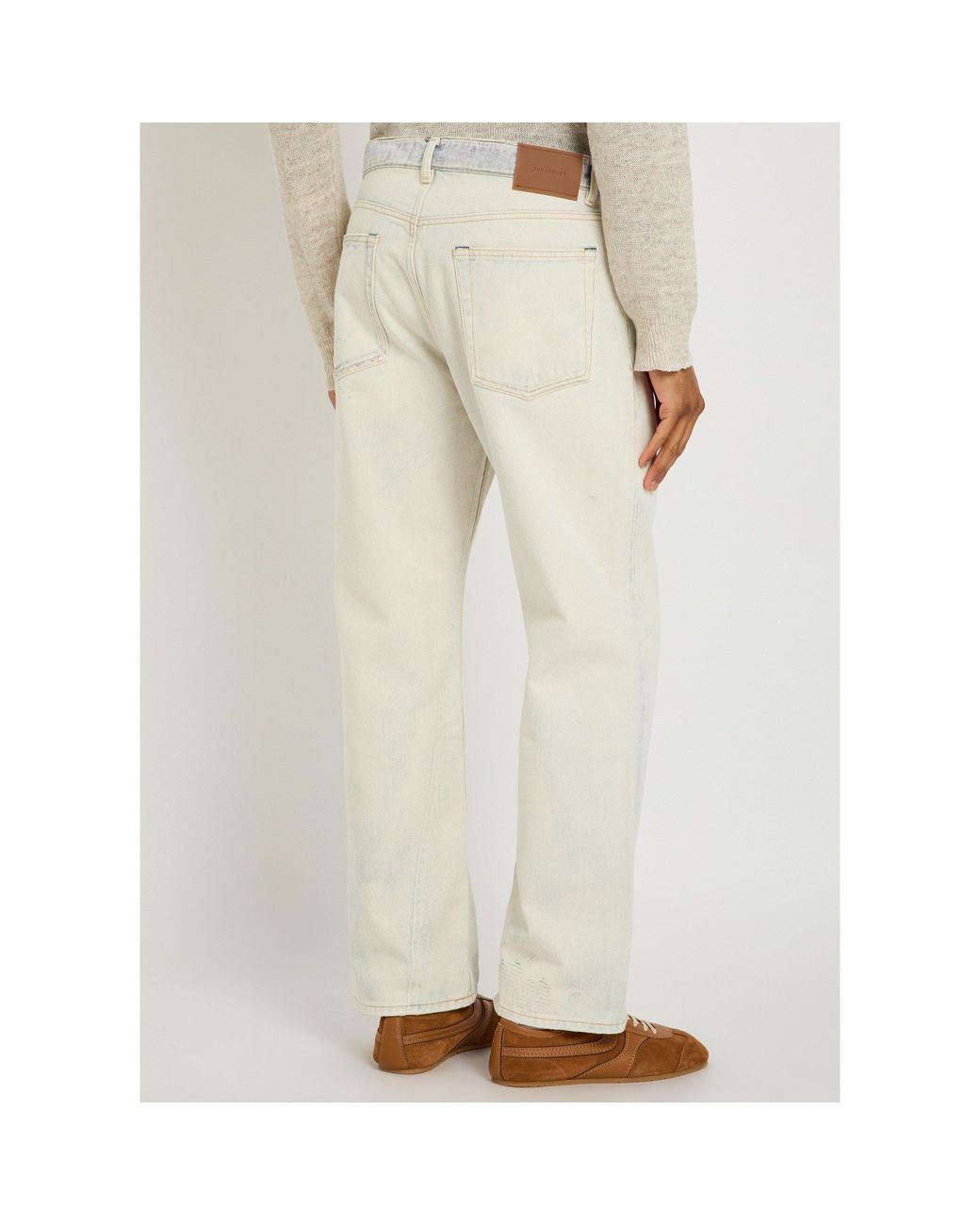 Our Legacy Natural Graduated Distressed Straight-Leg Jeans for men