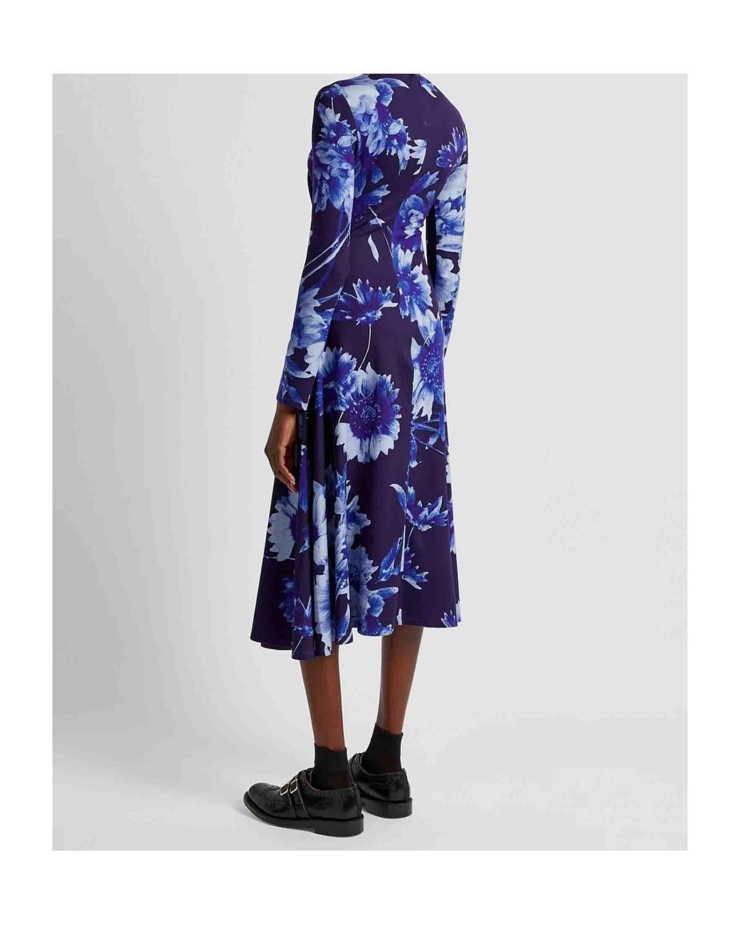 Erdem Blue Pattern Dress
