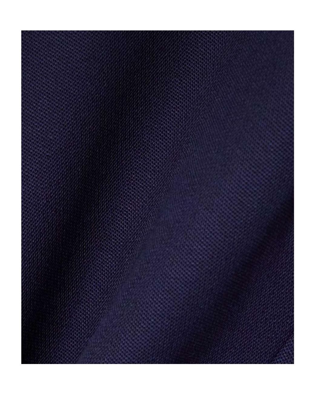 Polo Ralph Lauren Blue Wool Wide-Leg Trousers